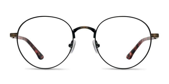 Fitzgerald Matte Black and Tortoise Metal Eyeglass Frames from EyeBuyDirect