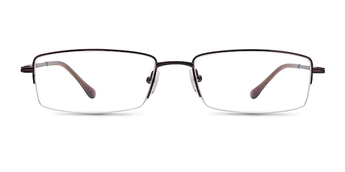 Minneapolis Brun Métal Montures de lunettes de vue d'EyeBuyDirect