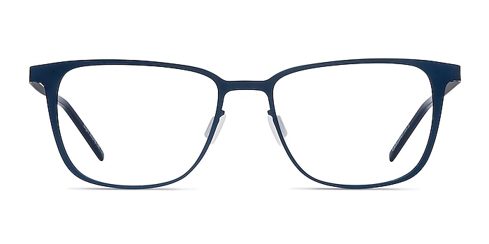 Slight Matte Navy Metal Eyeglass Frames from EyeBuyDirect