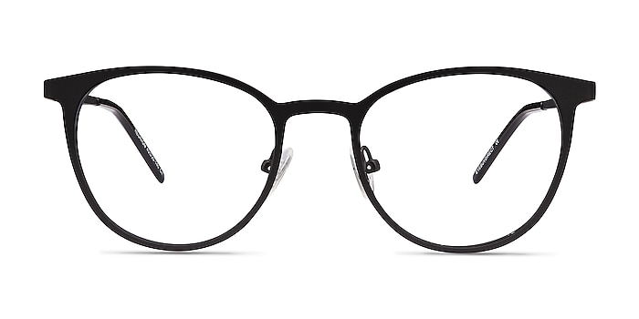 Reunion Matte Black Metal Eyeglass Frames from EyeBuyDirect