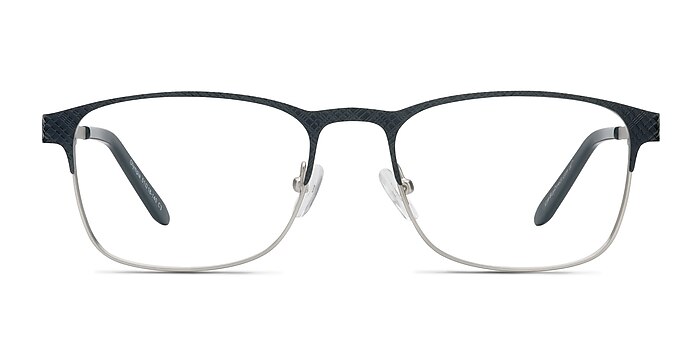 Olympia Black Silver Métal Montures de lunettes de vue d'EyeBuyDirect