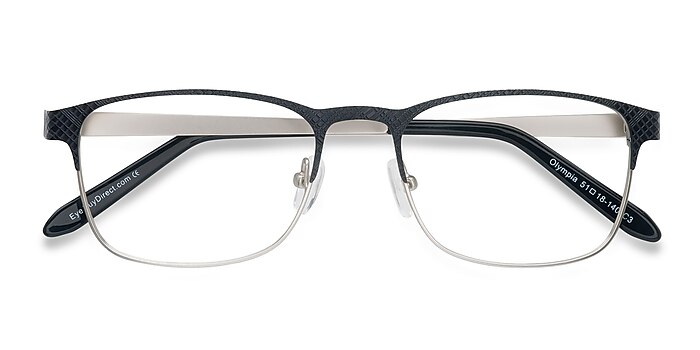 Black Silver Olympia -  Metal Eyeglasses