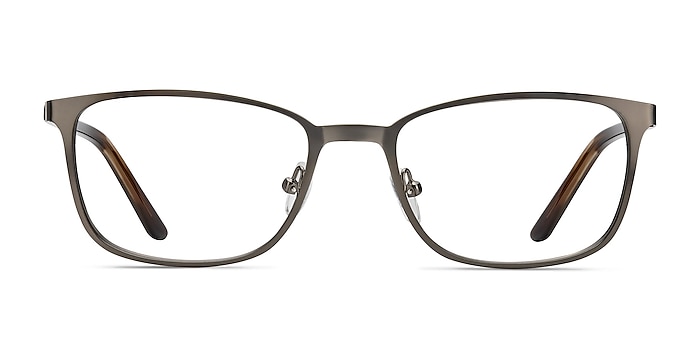 Lines Gunmetal Metal Eyeglass Frames from EyeBuyDirect