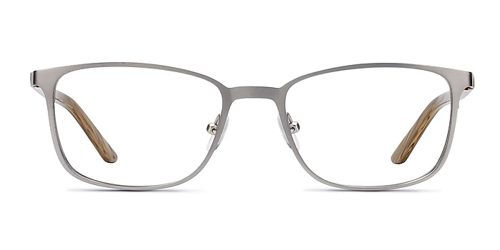 Lines Light Gunmetal Metal Eyeglass Frames from EyeBuyDirect
