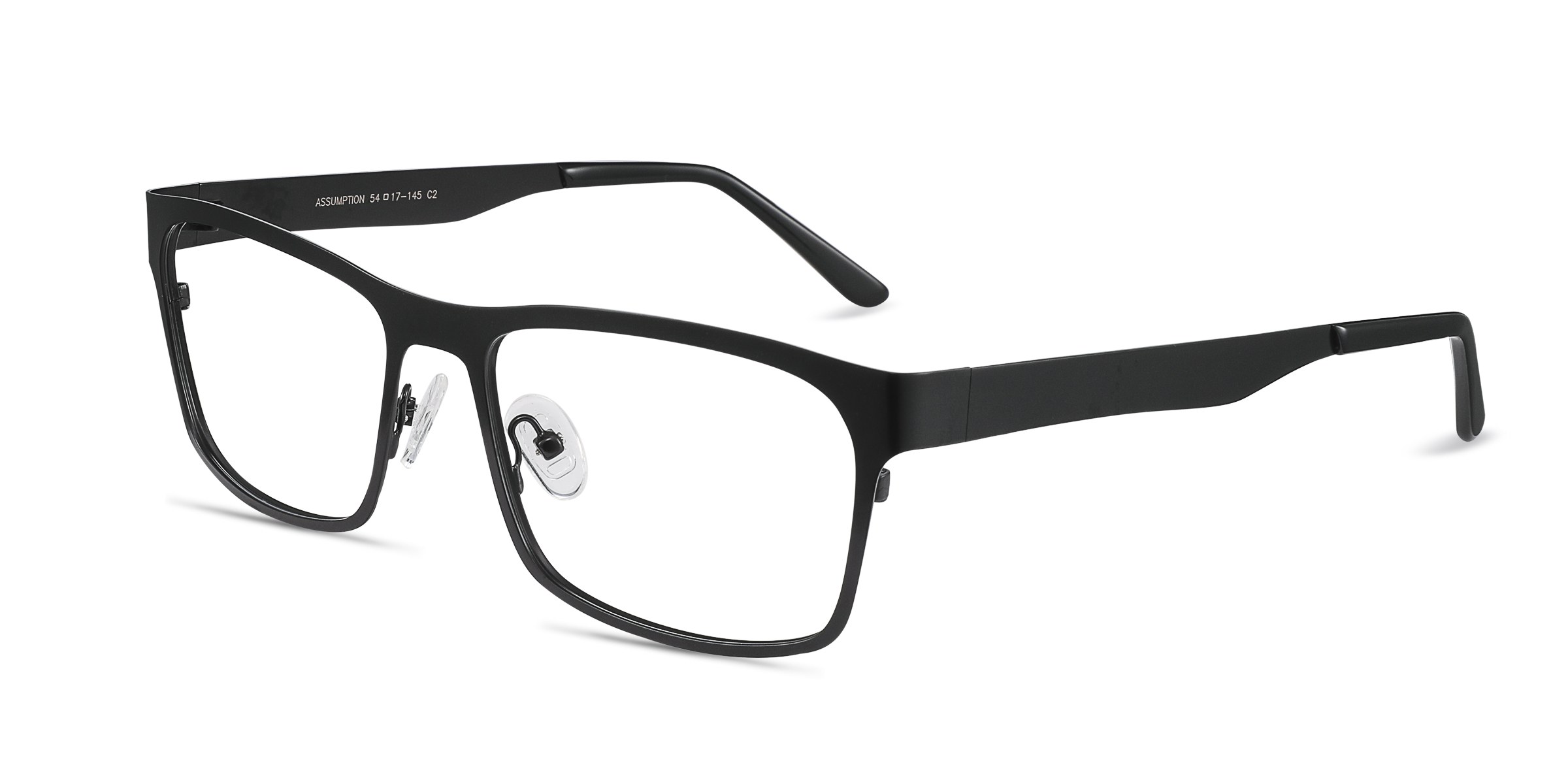 Assumption Rectangle Black Full Rim Eyeglasses Eyebuydirect