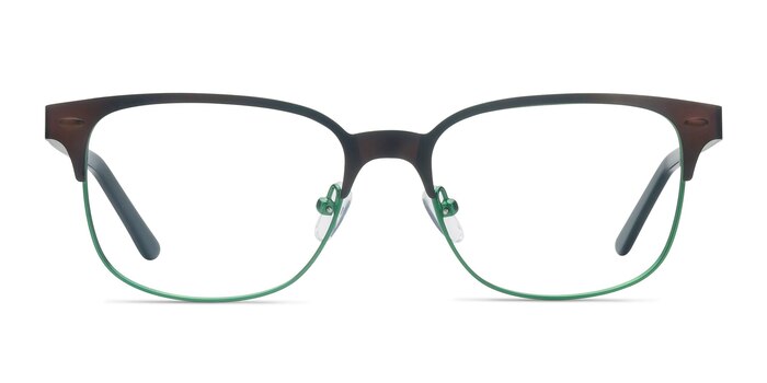 Baker Street Brown Green Metal Eyeglass Frames from EyeBuyDirect