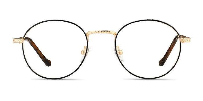 Mingus Black Golden Metal Eyeglass Frames from EyeBuyDirect