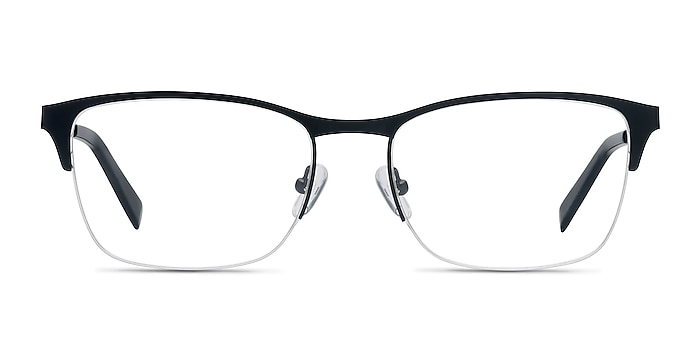 Time Bleu marine  Métal Montures de lunettes de vue d'EyeBuyDirect