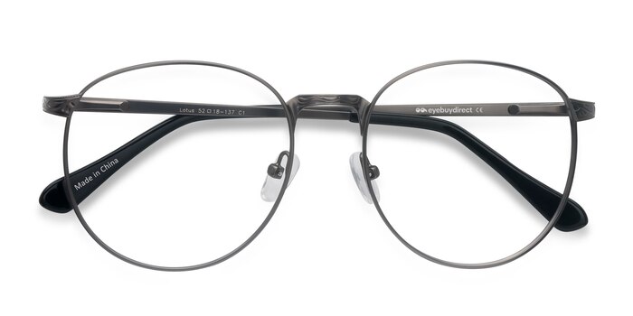 Gunmetal Lotus -  Vintage Metal Eyeglasses