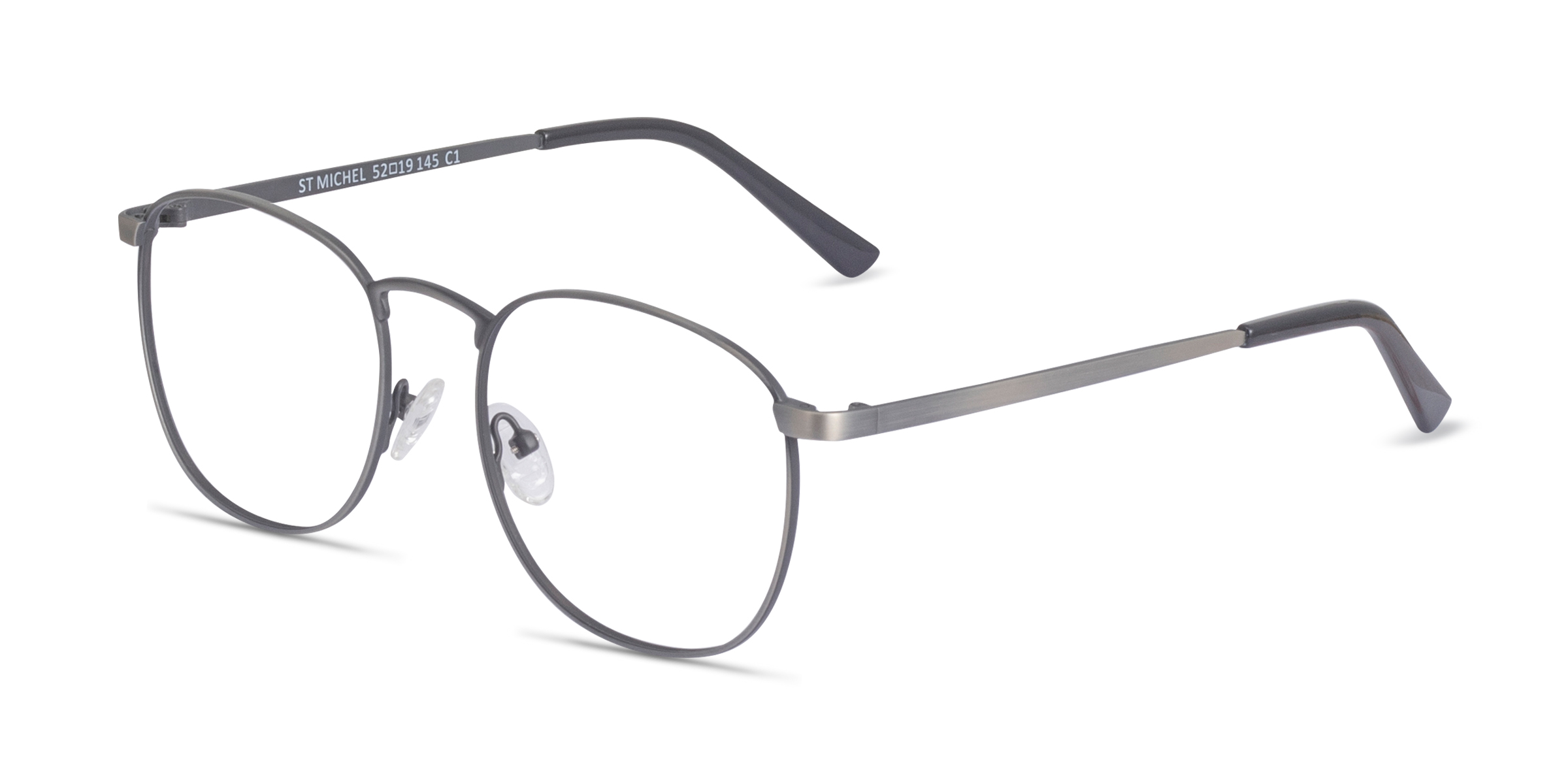 St Michel Round Gunmetal Full Rim Eyeglasses Eyebuydirect