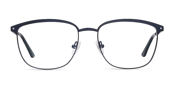 Lightbeam Navy Metal Eyeglass Frames from EyeBuyDirect