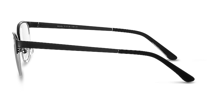 Melody Matte Black Métal Montures de lunettes de vue d'EyeBuyDirect