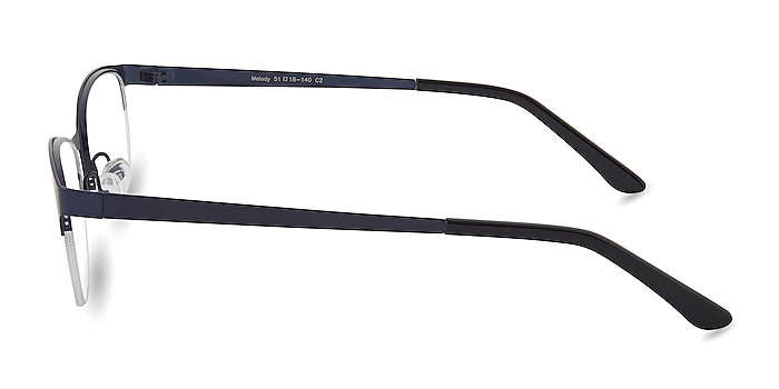 Melody Navy Metal Eyeglass Frames from EyeBuyDirect
