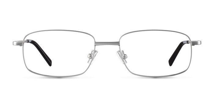 Bryce Silver Metal Eyeglass Frames from EyeBuyDirect