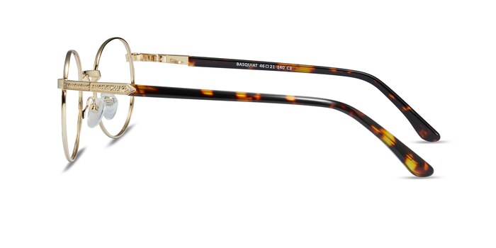 Basquiat Round Golden & Tortoise Full Rim Eyeglasses | Eyebuydirect