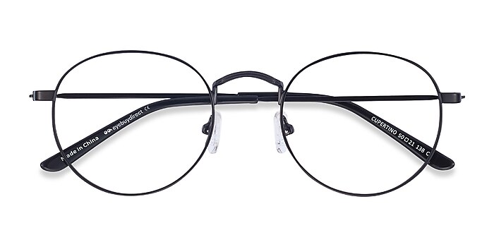 Black Cupertino -  Vintage Metal Eyeglasses