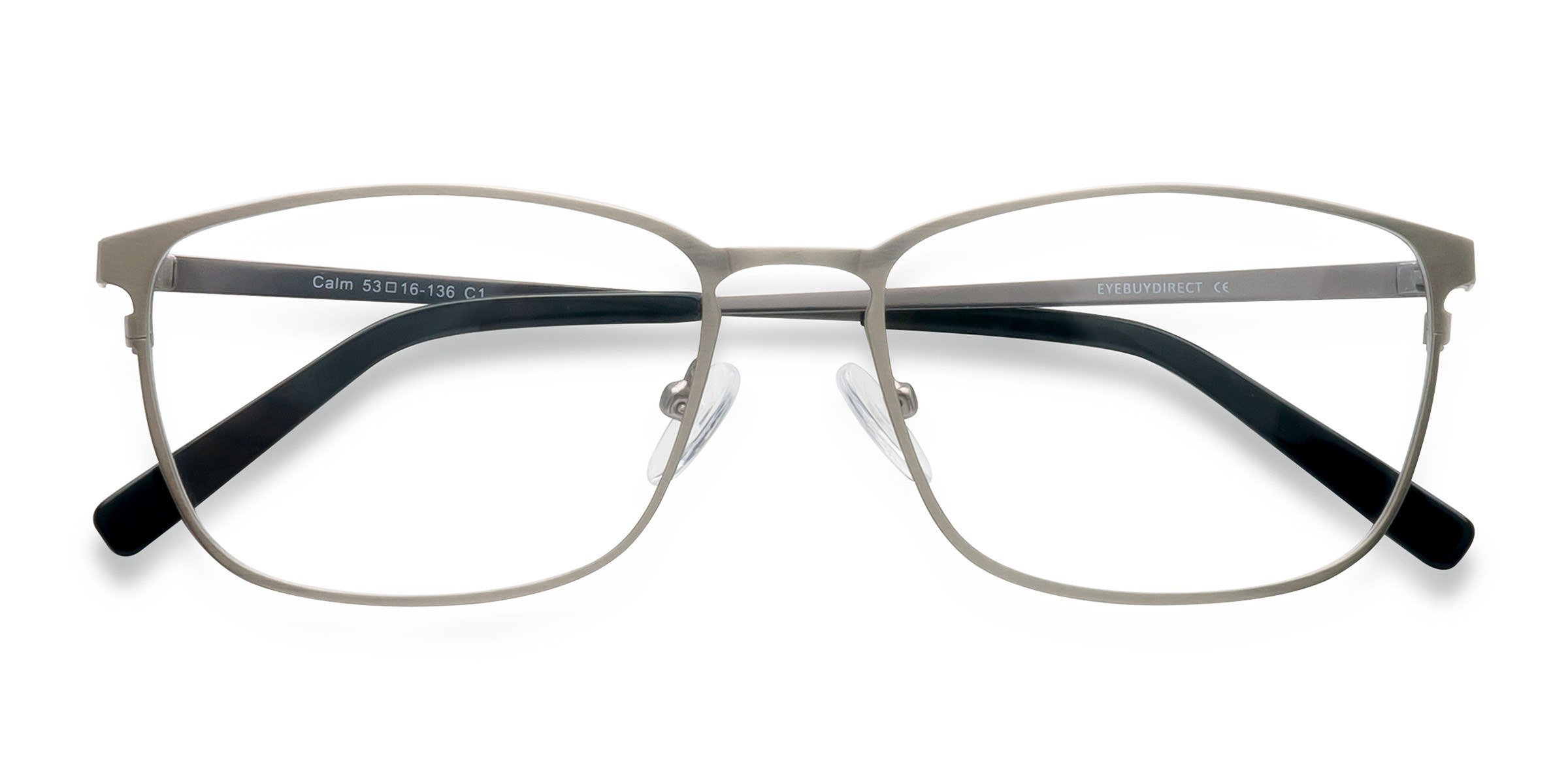 Calm Rectangle Gunmetal Full Rim Eyeglasses | Eyebuydirect Canada