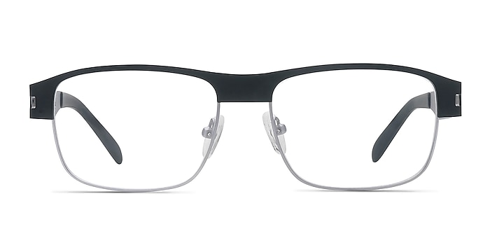 Wallace Matte Black Metal Eyeglass Frames from EyeBuyDirect