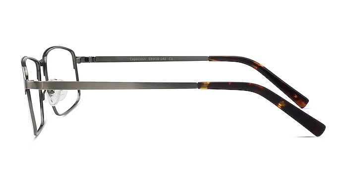 Capacious Gunmetal Silver Metal Eyeglass Frames from EyeBuyDirect