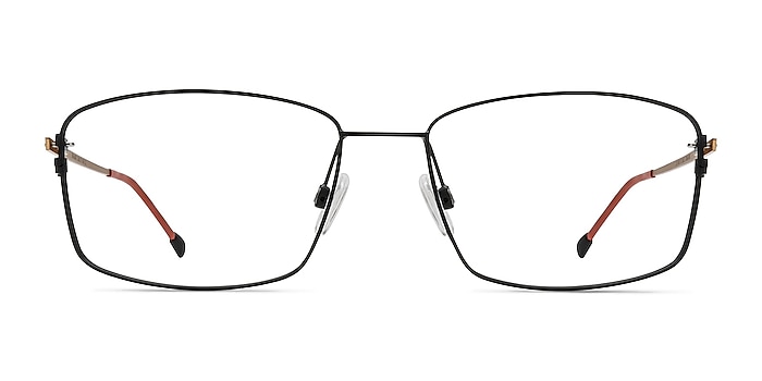 Balance Black Golden Metal Eyeglass Frames from EyeBuyDirect