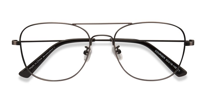 Gunmetal Courser -  Vintage Métal Lunettes de vue