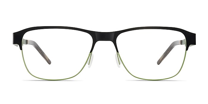 Python Noir Métal Montures de lunettes de vue d'EyeBuyDirect