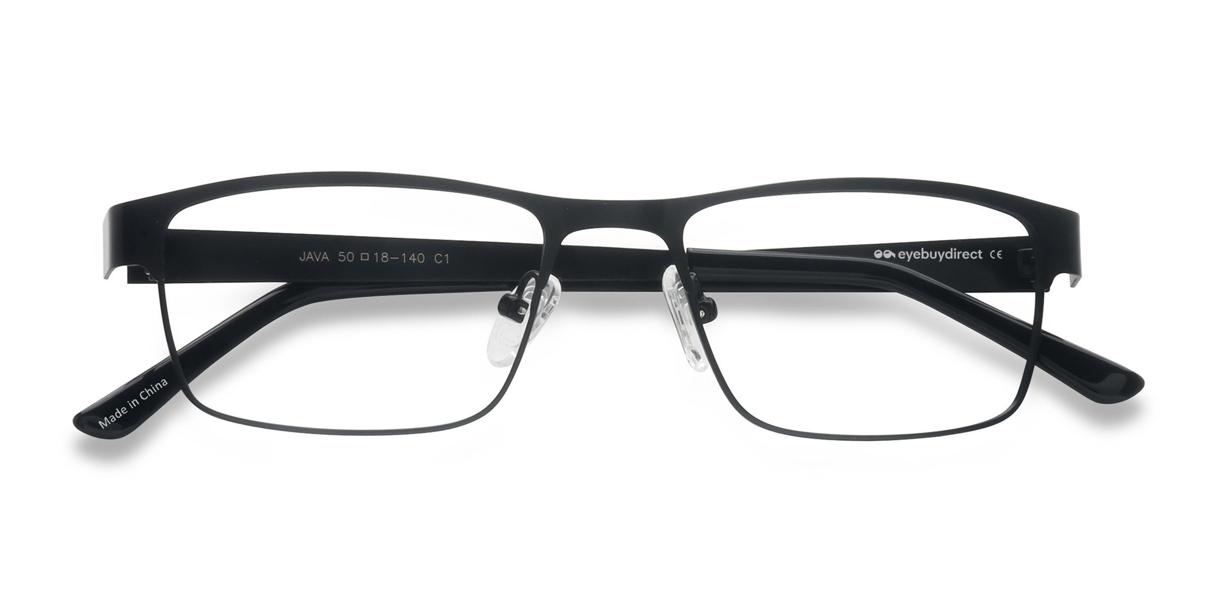 black metal eyeglasses