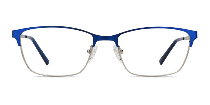 Cascade Blue Metal Eyeglass Frames from EyeBuyDirect