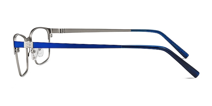 Cascade Bleu Métal Montures de lunettes de vue d'EyeBuyDirect