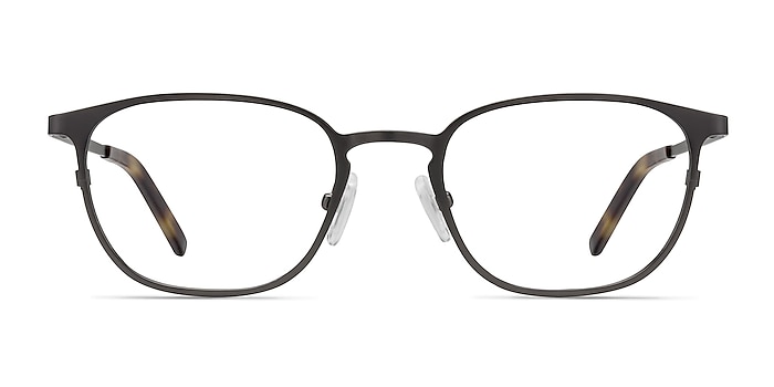 Plateau Gunmetal Metal Eyeglass Frames from EyeBuyDirect