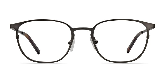 Plateau Gunmetal Metal Eyeglass Frames from EyeBuyDirect