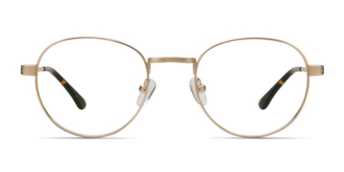 Belleville Golden Metal Eyeglass Frames from EyeBuyDirect