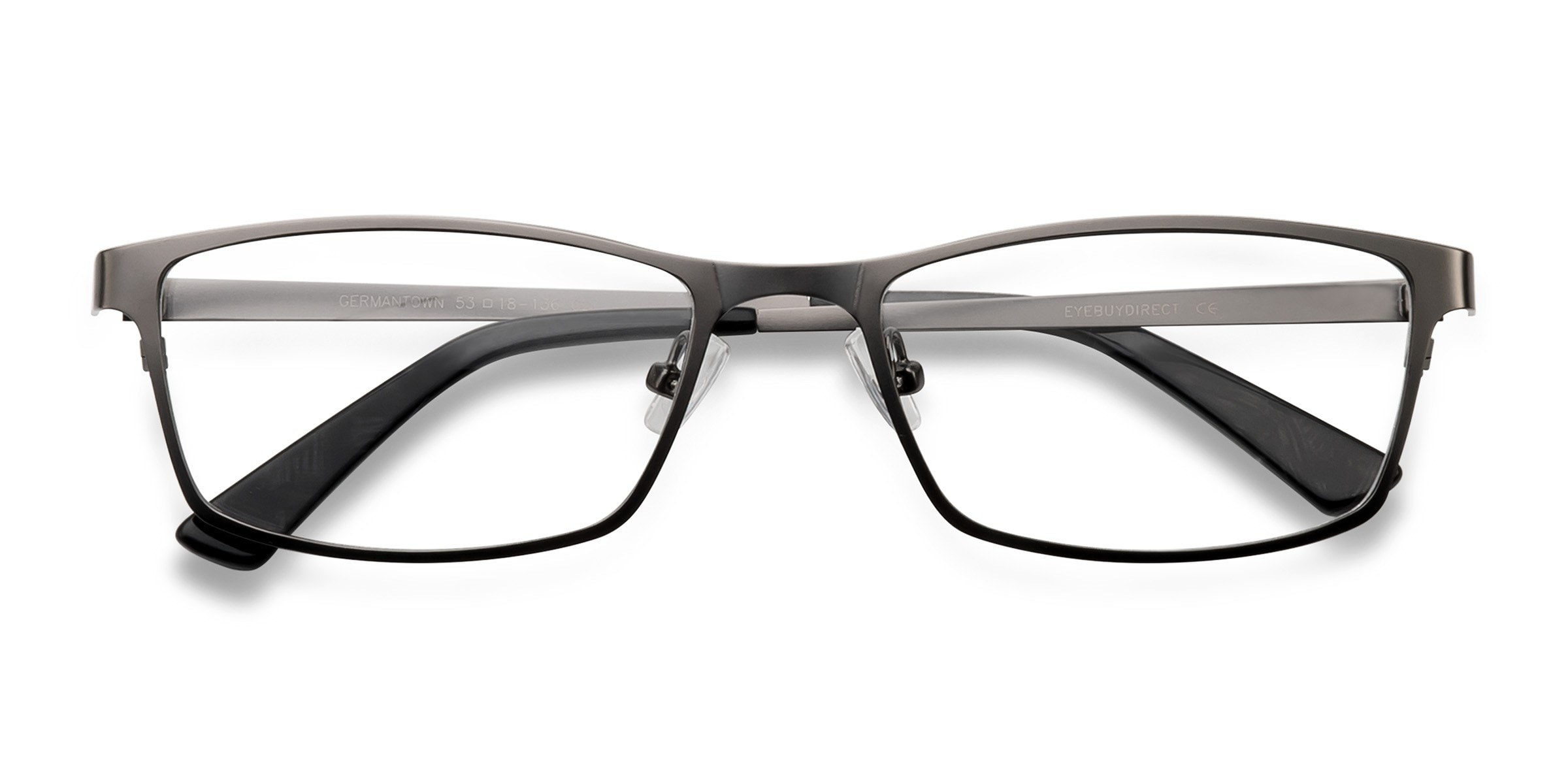 Germantown Rectangle Gunmetal Full Rim Eyeglasses | Eyebuydirect