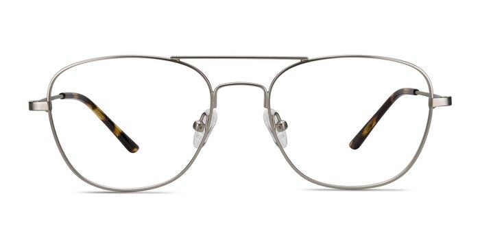 Captain Silver Metal Eyeglass Frames from EyeBuyDirect