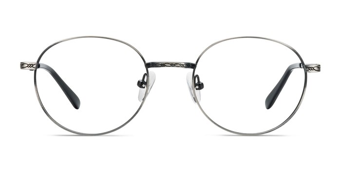 Ledger Silver Metal Eyeglass Frames from EyeBuyDirect