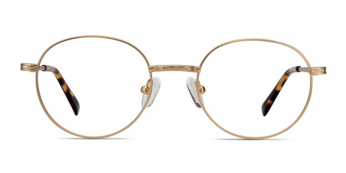 Ledger Golden Metal Eyeglass Frames from EyeBuyDirect