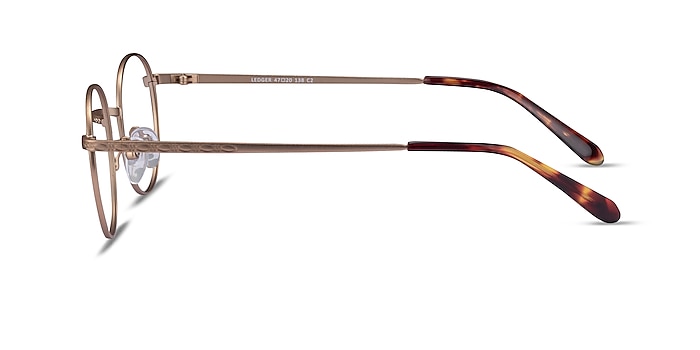 Ledger Golden Metal Eyeglass Frames from EyeBuyDirect