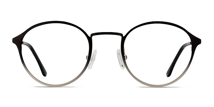 Rising Silver Black Metal Eyeglass Frames from EyeBuyDirect