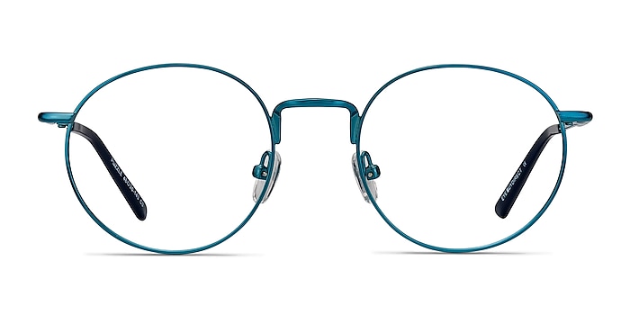 Puzzle Blue Metal Eyeglass Frames from EyeBuyDirect