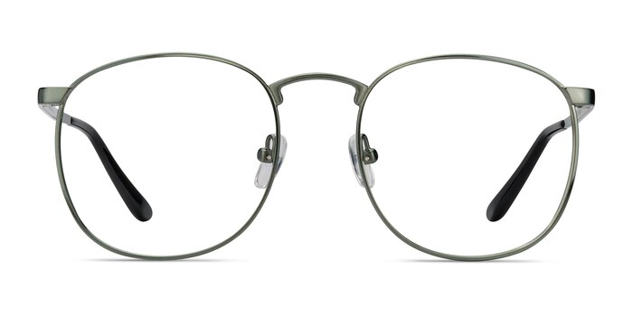 Closer Matte Blue Metal Eyeglass Frames from EyeBuyDirect