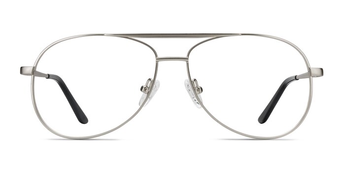 Discover Matte Silver Metal Eyeglass Frames from EyeBuyDirect