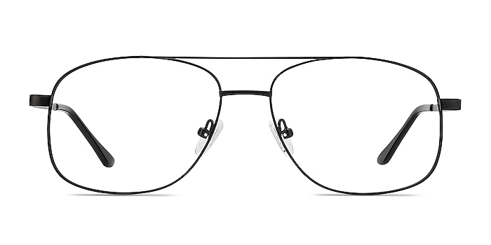 Chronicles Matte Black Metal Eyeglass Frames from EyeBuyDirect