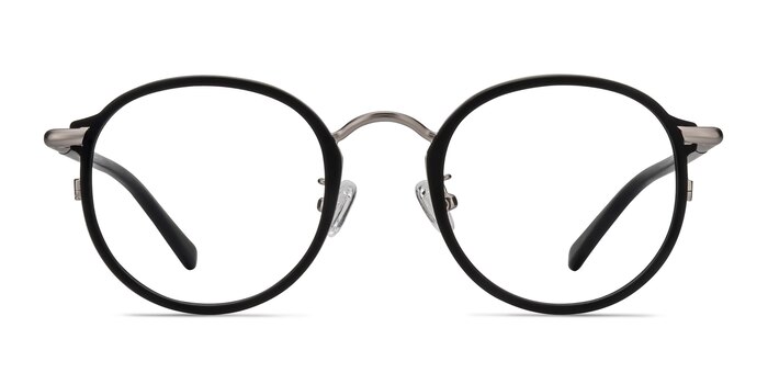 Carnival Matte Black Acetate-metal Montures de lunettes de vue d'EyeBuyDirect