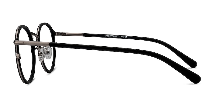 Carnival Matte Black Acetate-metal Eyeglass Frames from EyeBuyDirect