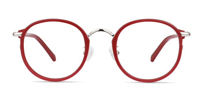 Carnival Matte Red Acetate-metal Montures de lunettes de vue d'EyeBuyDirect