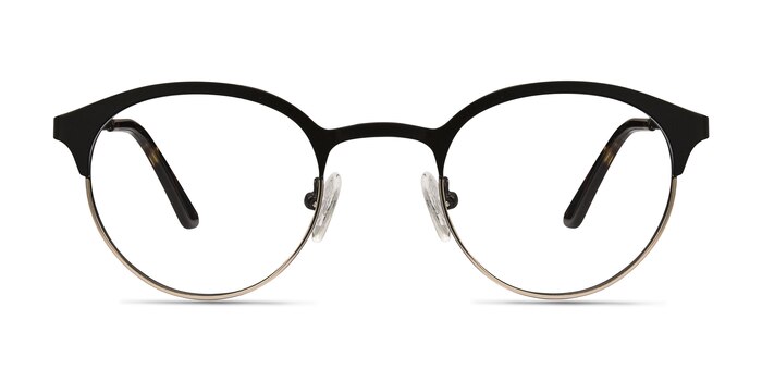 Fixate Black Golden Métal Montures de lunettes de vue d'EyeBuyDirect