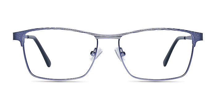 Caliber Blue Metal Eyeglass Frames from EyeBuyDirect
