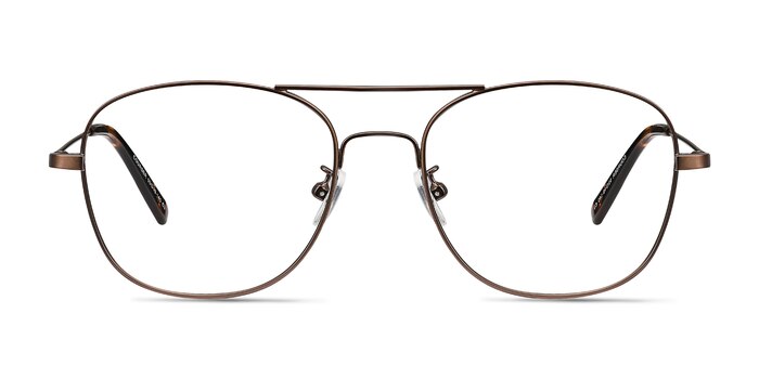Courser Café Métal Montures de lunettes de vue d'EyeBuyDirect
