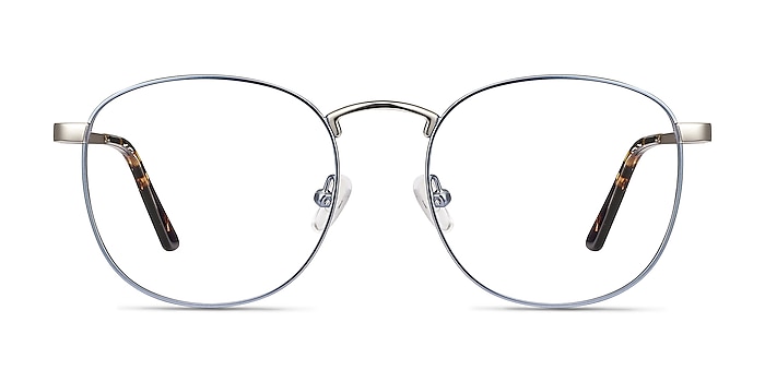 St Michel Frost Blue Métal Montures de lunettes de vue d'EyeBuyDirect