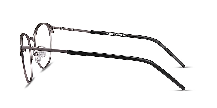 Perceive Black Gunmetal Métal Montures de lunettes de vue d'EyeBuyDirect